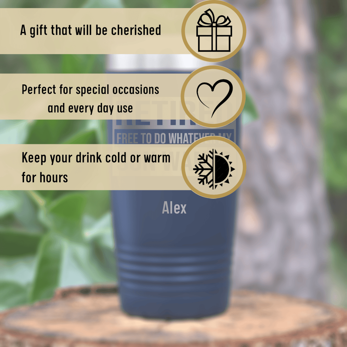 Unique Personalized My Son Still Gives Me Orders Tumbler Customized Retirement Tumblers Gifts for Men by Groovy Guy