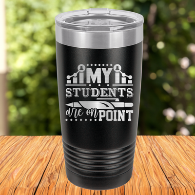 Funny My Students Are On Point Ringed Tumbler