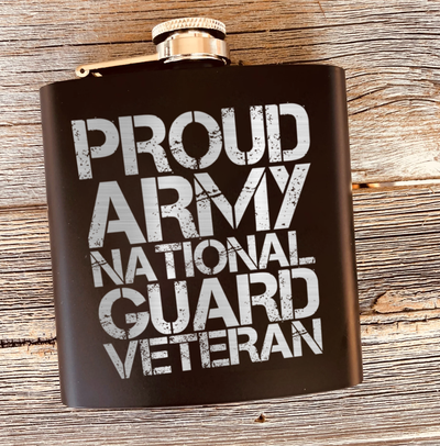 National Guard Veteran Flask
