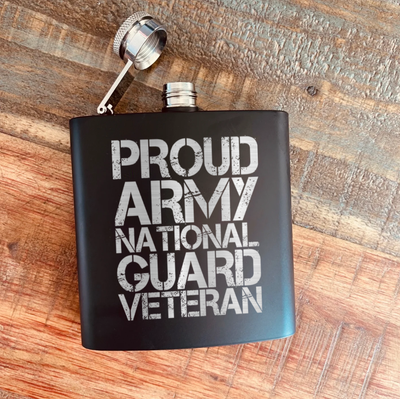 National Guard Veteran Flask