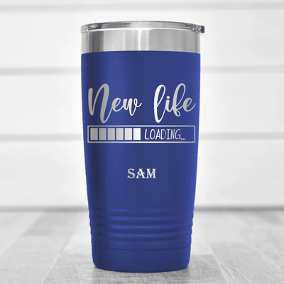 Blue Retirement Tumbler With New Life Loading Design