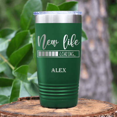 Green Retirement Tumbler With New Life Loading Design