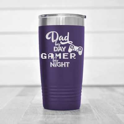 Purple fathers day tumbler Night Gamer Dad