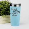 Teal fathers day tumbler Night Gamer Dad