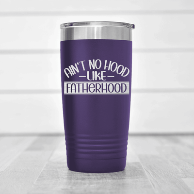 Purple fathers day tumbler No Hood Like Fatherhood