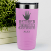 Pink Retirement Tumbler With Not My Problem Im Retired Design