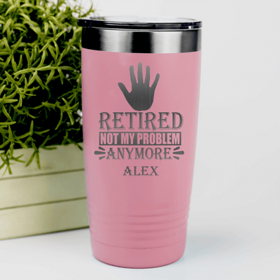 Salmon Retirement Tumbler With Not My Problem Im Retired Design