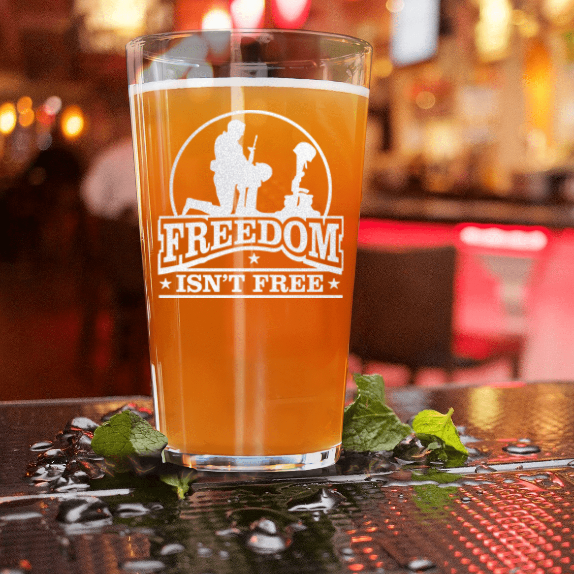 Not So Free Soldier Pint Glass