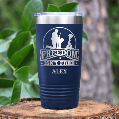 Navy Veteran Tumbler With Not So Free Soldier Design
