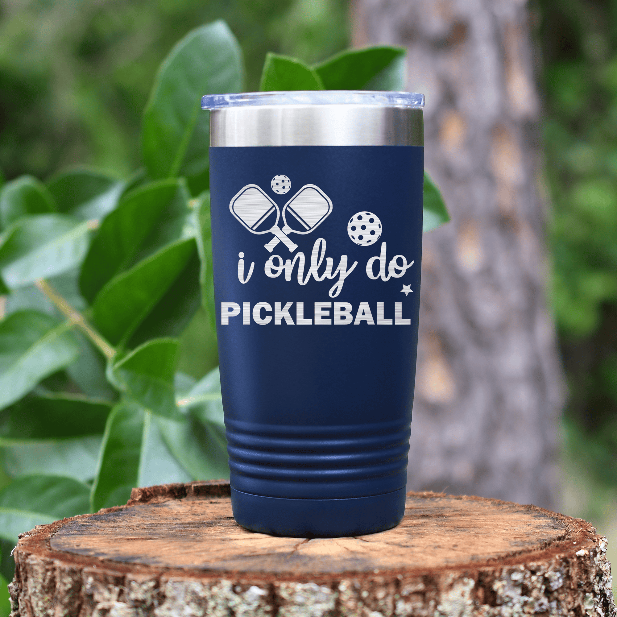 Navy pickelball tumbler Nothin But Pickle