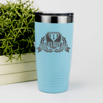 Teal fathers day tumbler Number 1 Dad