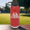 Red Fathers Day Water Bottle With Number 1 Dad Design