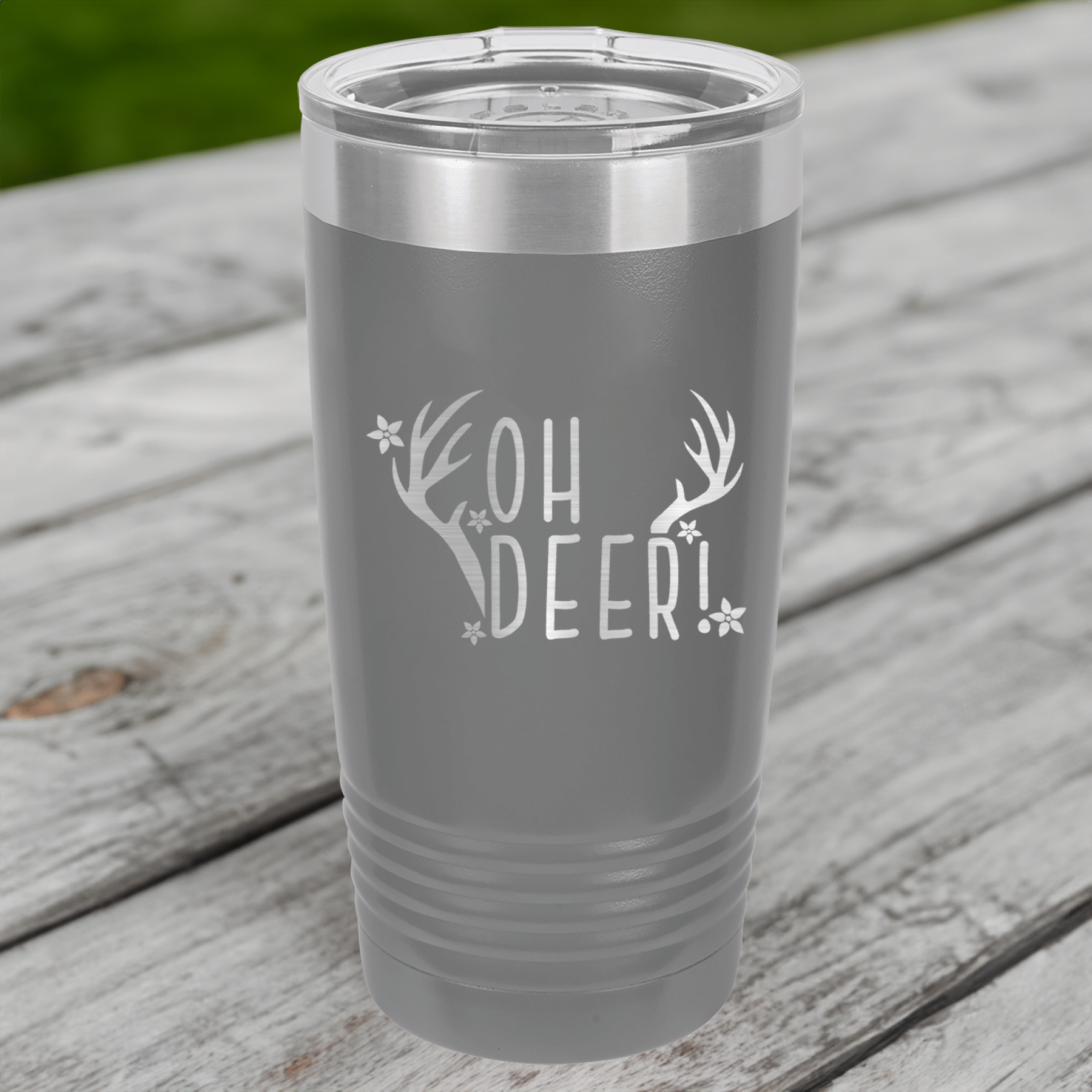 Funny Oh Deer Merry Christmas Ringed Tumbler - Groovy Guy Gifts