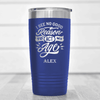 Blue Funny Old Man Tumbler With Old In Age Young In Spirit Design