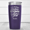 Purple Funny Old Man Tumbler With Old In Age Young In Spirit Design
