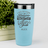 Teal Funny Old Man Tumbler With Old In Age Young In Spirit Design