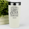 White Funny Old Man Tumbler With Older In Some Places Design
