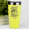 Yellow Fishing Tumbler With One More Cast Design