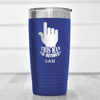 Blue Retirement Tumbler With One Retired Guy Design