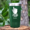 Green Retirement Tumbler With One Retired Guy Design