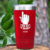 Red Retirement Tumbler With One Retired Guy Design
