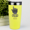 Yellow Retirement Tumbler With One Retired Guy Design
