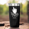 Black Retirement Tumbler With One Retired Lady Design
