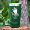 Green Retirement Tumbler With One Retired Lady Design