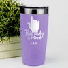 Light Purple Retirement Tumbler With One Retired Lady Design