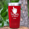 Red Retirement Tumbler With One Retired Lady Design