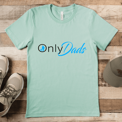 Light Green Mens T-Shirt With Only Dads Design