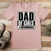 Heather Peach Mens T-Shirt With Outnumbered Girl Dad Design