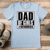 Light Blue Mens T-Shirt With Outnumbered Girl Dad Design
