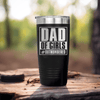 Black fathers day tumbler Outnumbered Girl Dad