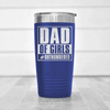 Blue fathers day tumbler Outnumbered Girl Dad