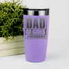 Light Purple fathers day tumbler Outnumbered Girl Dad