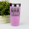 Pink fathers day tumbler Outnumbered Girl Dad