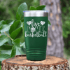 Green basketball tumbler Passion For The Game