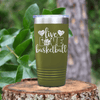 Military Green basketball tumbler Passion For The Game