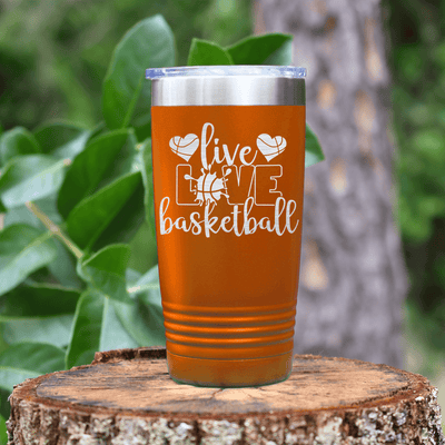 Orange basketball tumbler Passion For The Game