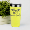 Yellow basketball tumbler Passion For The Game