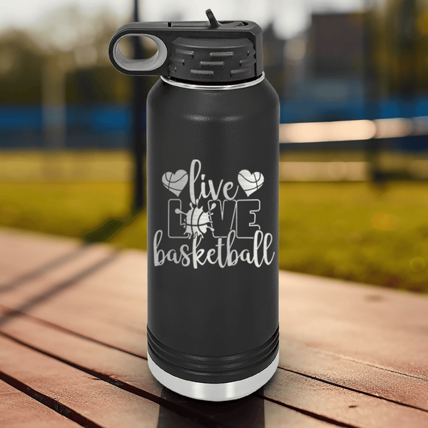 Basketball Water Bottle With Passion For The Game Design - Groovy Guy Gifts