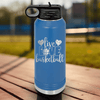 Blue Basketball Water Bottle With Passion For The Game Design
