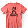 Light Red Mens T-Shirt With Periodic Jokes Design