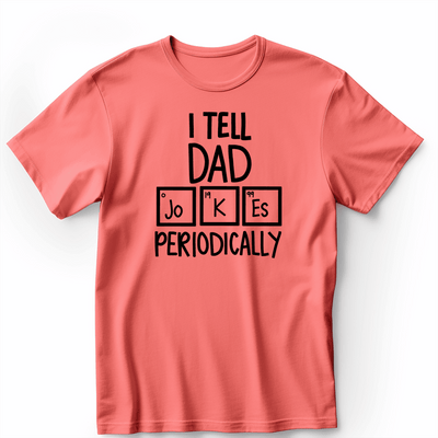 Light Red Mens T-Shirt With Periodic Jokes Design