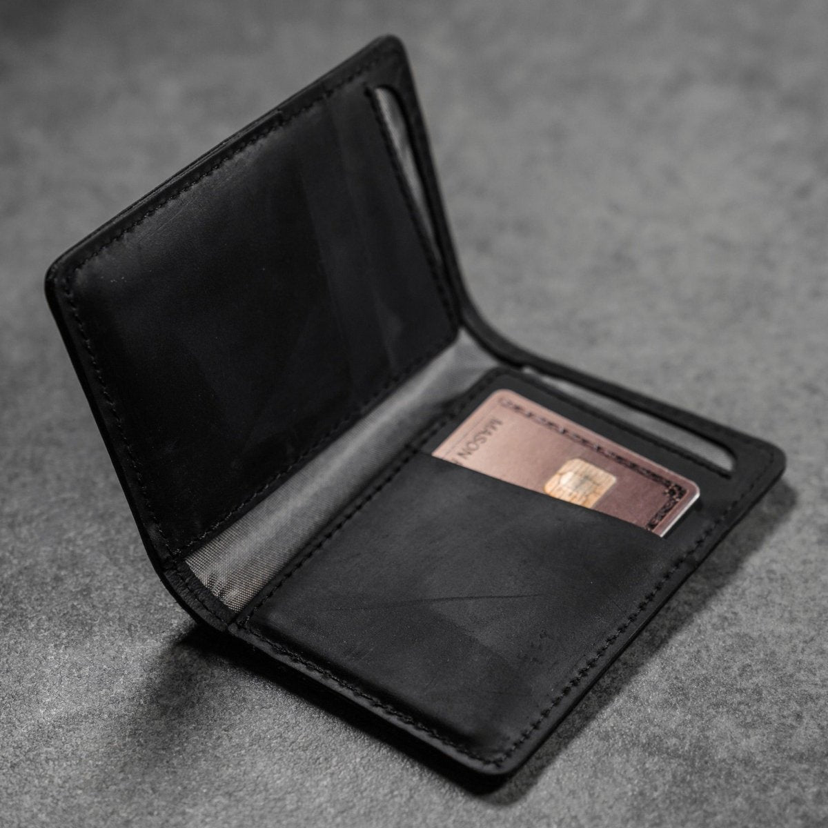 Unique Personalized The Black Messenger Wallet Customized Wallet Gifts for Men by Groovy Guy