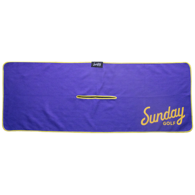 Purple & Yellow Tailgate Golf Towel