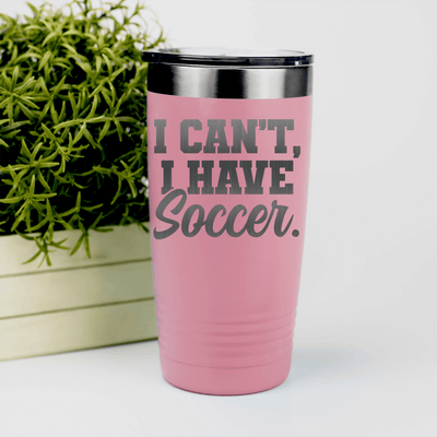 Salmon soccer tumbler Priorities Soccer First