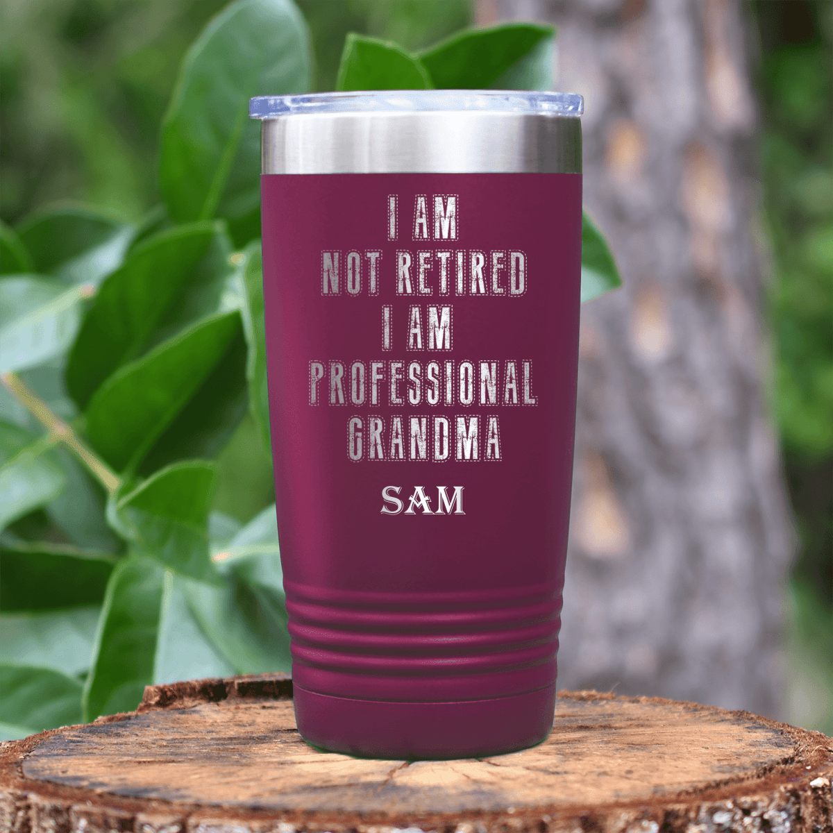 Maroon Retirement Tumbler With Professional Grandpa For Life Design