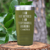 Military Green Retirement Tumbler With Professional Grandpa For Life Design